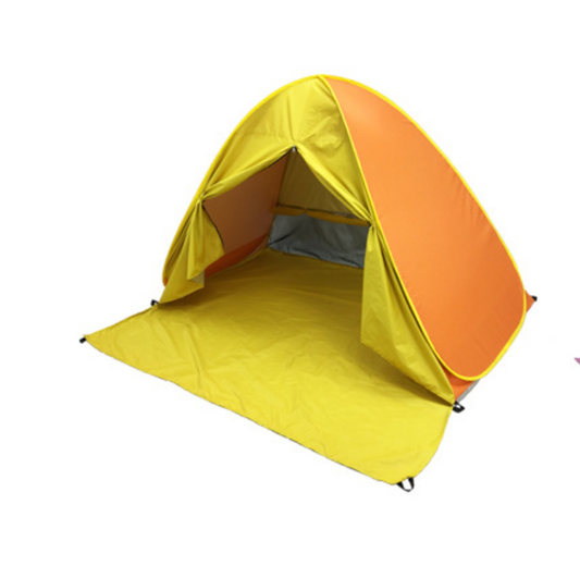 Color: Orange, Size: L - Sunscreen Shelter Tent Anti-UV Pop Up Beach Canopy Outdoor Camping Hiking Tent Travelling Easy Carrying Portable Parts